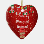 Kerst Liefde Man Keramisch Ornament (Rechts)