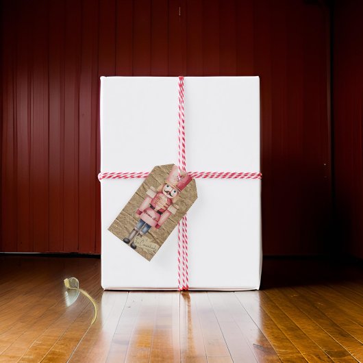 Kerst Liefde Notenkraker Soldaat Cadeaulabel