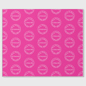 Kerst Liefde Van Santa Merry Kerstmis Hot Pink Cadeaupapier (Vlak)