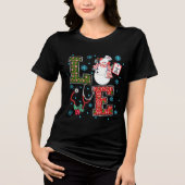 Kerst Liefde Verpleegster Schattige Medische Sneeu Tri-Blend Shirt (Voorkant)