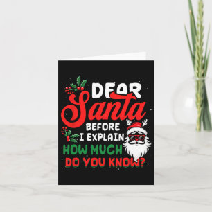 Kerst lieve kerstman, ik kan je uitleggen hoeveel  kaart