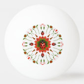 Kerst Lieveheersbeestje Pingpongbal (Voorkant)