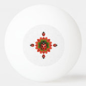 Kerst Lieveheersbeestje Pingpongbal (Achterkant)