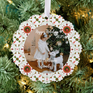 Kerst Lieveheersbeestje Rood Wit Groen Ornament Kaart