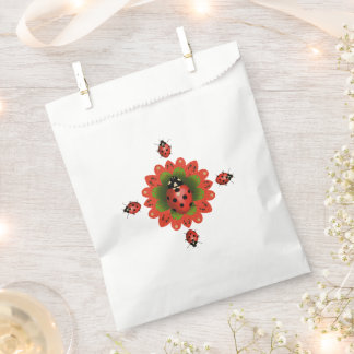 Kerst Lieveheersbeestje Rood Wit Groen Papier Bedankzakje