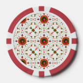 Kerst Lieveheersbeestje Rood Wit Groen Poker Chips (Voorkant)