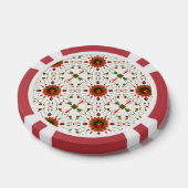 Kerst Lieveheersbeestje Rood Wit Groen Poker Chips (Enkel)