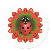 Kerst Lieveheersbeestje Rood Wit Groen