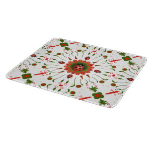 Kerst Lieveheersbeestje Rood Wit Groen Snijplank