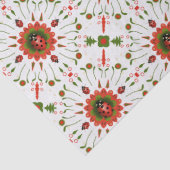 Kerst Lieveheersbeestje Rood Wit Groen Tissuepapier (Detail)
