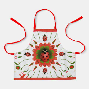 Kerst Lieveheersbeestje Rood Wit Kinderen Groen Ke Schort