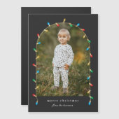 Kerst Lights Arch Foto Vakantie Kaart Magnet (Voorkant / Achterkant)