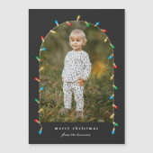 Kerst Lights Arch Foto Vakantie Kaart Magnet (Voorkant)