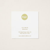 Kerst LIghts Logo Oorbel Display Kaart (Achterkant)