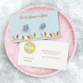 Kerst LIghts Logo Oorbel Display Kaart