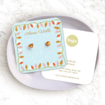 Kerst LIghts Logo Oorbel Display Kaart