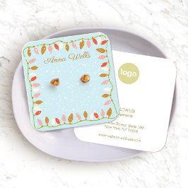 Kerst LIghts Logo Oorbel Display Kaart