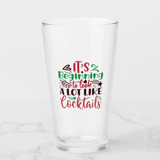 Kerst lijkt op cocktails glas (Voorkant)