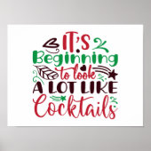 Kerst lijkt op cocktails poster (Voorkant)