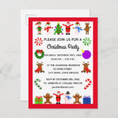 Kerst Lijst #3 Uitnodiging Briefkaart (Voorkant / Achterkant)