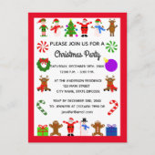 Kerst Lijst #3 Uitnodiging Briefkaart (Voorkant)