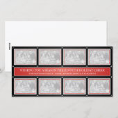 Kerst Lijst Collage Rood Zwart Feestdagenkaart (Voorkant / Achterkant)