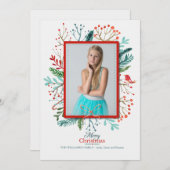 Kerst Lijst Foto Vakantie Kaart (Voorkant / Achterkant)