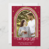 Kerst Lijst Kerstmis Zwangerschap Kennisgeving Feestdagenkaart (Voorkant)