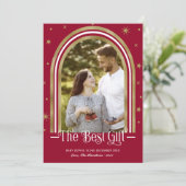 Kerst Lijst Kerstmis Zwangerschap Kennisgeving Feestdagenkaart (Staand voorkant)