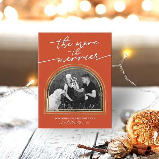 Kerst Lijst Kerstmis Zwangerschap Kennisgeving Feestdagenkaart