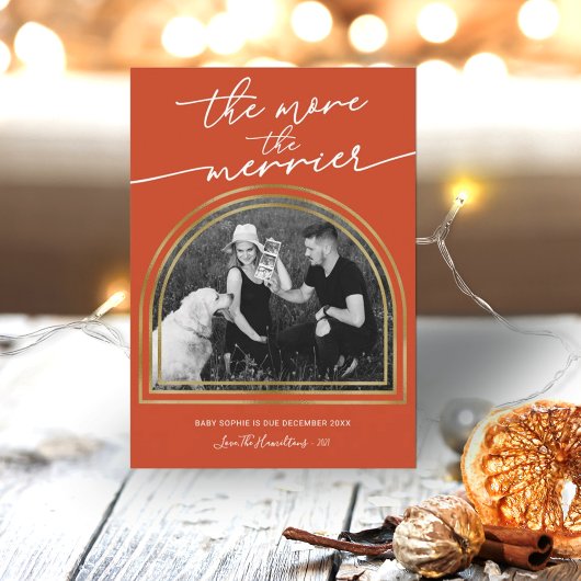 Kerst Lijst Kerstmis Zwangerschap Kennisgeving Feestdagenkaart