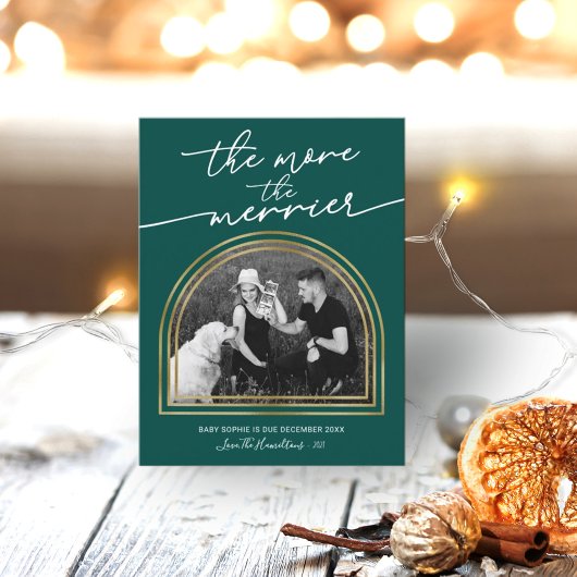 Kerst Lijst Kerstmis Zwangerschap Kennisgeving Feestdagenkaart