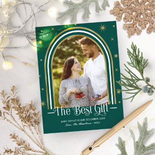 Kerst Lijst Kerstmis Zwangerschap Kennisgeving Feestdagenkaart