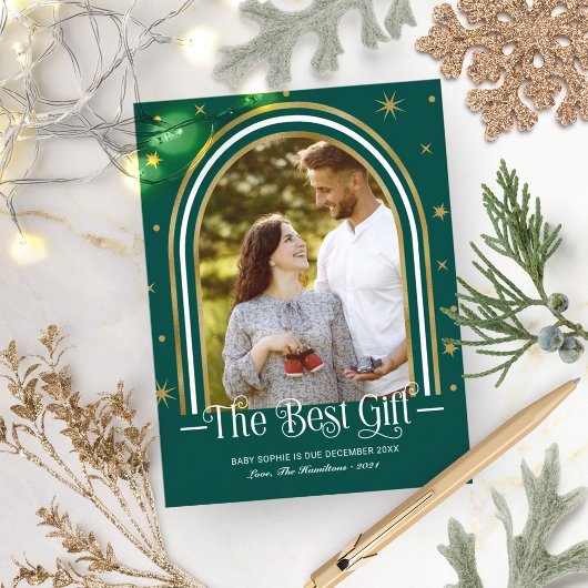 Kerst Lijst Kerstmis Zwangerschap Kennisgeving Feestdagenkaart