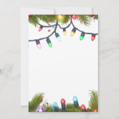 Kerst Lijst Uitnodiging Kaart (Achterkant)