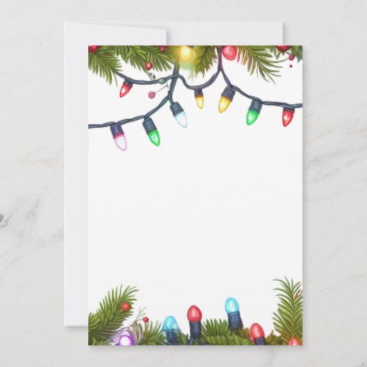 Kerst Lijst Uitnodiging Kaart (Achterkant)