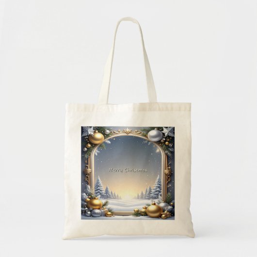 Kerst Lijst Vakantie Canvas tas (Voorkant)