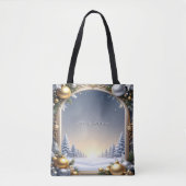 Kerst Lijst Vakantie Canvas tas (Voorkant)