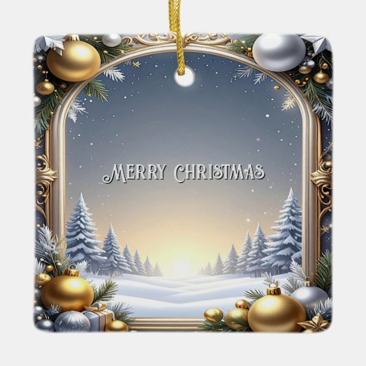 Kerst Lijst Vakantie Ornament (Voorkant)