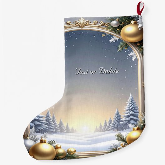 Kerst Lijst Vakantie Stocking Grote Kerstsok (Achterkant)