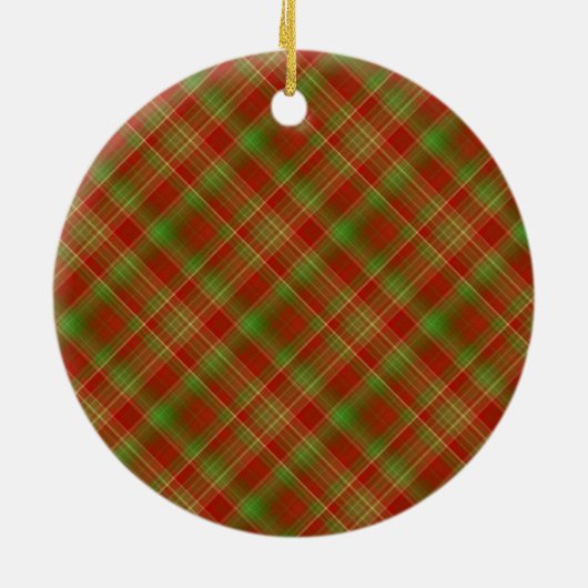 Kerst Lint en Plaid Foto Ornament (Achterkant)