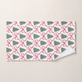 Kerst lint met geruite strik bad handdoek (Handdoek)