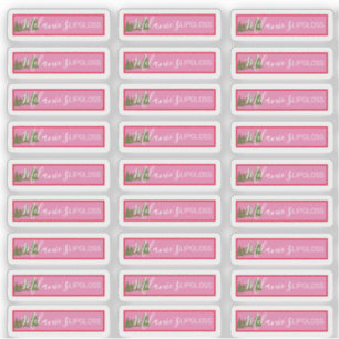 Kerst Lip Gloss Verpakkingslogo Branding Sticker