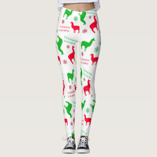 Kerst Llama Fa la la Llama Holiday Leggings