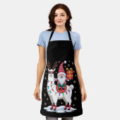 Kerst Llama Gnome Kerstman Lichtjes Rendier Xmas Schort (Gedragen)