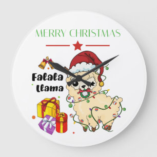 Kerst Llama Grote Klok