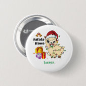 Kerst-Llama-knop Ronde Button 5,7 Cm (Voorkant /achterkant)