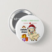 Kerst-Llama-knop Ronde Button 5,7 Cm (Voorkant /achterkant)