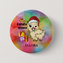 Kerst-Llama-knop Ronde Button 5,7 Cm