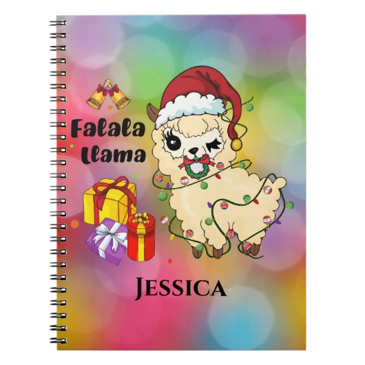 Kerst Llama Notitieboek (Voorkant)